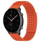 For Amazfit GTR 2e 22mm Holes Breathable 3D Dots Silicone Watch Band(Orange) - 1