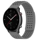 For Amazfit GTR 2e 22mm Holes Breathable 3D Dots Silicone Watch Band(Grey) - 1