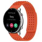 For Amazfit GTR 2 22mm Holes Breathable 3D Dots Silicone Watch Band(Orange) - 1