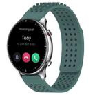 For Amazfit GTR 2 22mm Holes Breathable 3D Dots Silicone Watch Band(Olive Green) - 1