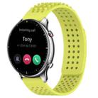 For Amazfit GTR 2 22mm Holes Breathable 3D Dots Silicone Watch Band(Lime Green) - 1