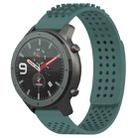 For Amazfit GTR 47mm 22mm Holes Breathable 3D Dots Silicone Watch Band(Olive Green) - 1
