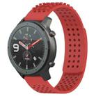 For Amazfit GTR 47mm 22mm Holes Breathable 3D Dots Silicone Watch Band(Red) - 1