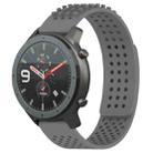 For Amazfit GTR 47mm 22mm Holes Breathable 3D Dots Silicone Watch Band(Grey) - 1