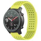 For Amazfit GTR 47mm 22mm Holes Breathable 3D Dots Silicone Watch Band(Lime Green) - 1