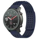 For Amazfit GTR 47mm 22mm Holes Breathable 3D Dots Silicone Watch Band(Midnight Blue) - 1