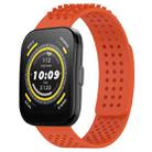 For Amazfit Bip 5 22mm Holes Breathable 3D Dots Silicone Watch Band(Orange) - 1