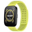 For Amazfit Bip 5 22mm Holes Breathable 3D Dots Silicone Watch Band(Lime Green) - 1