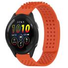 For Garmin Forerunner 265 22mm Holes Breathable 3D Dots Silicone Watch Band(Orange) - 1