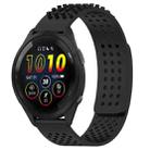 For Garmin Forerunner 265 22mm Holes Breathable 3D Dots Silicone Watch Band(Black) - 1