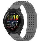 For Garmin Forerunner 265 22mm Holes Breathable 3D Dots Silicone Watch Band(Grey) - 1