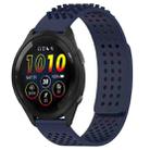 For Garmin Forerunner 265 22mm Holes Breathable 3D Dots Silicone Watch Band(Midnight Blue) - 1