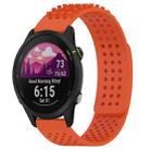 For Garmin Forerunner 255 22mm Holes Breathable 3D Dots Silicone Watch Band(Orange) - 1