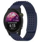 For Garmin Forerunner 255 22mm Holes Breathable 3D Dots Silicone Watch Band(Midnight Blue) - 1