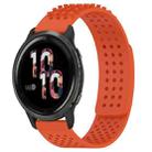 For Garmin Venu 2 22mm Holes Breathable 3D Dots Silicone Watch Band(Orange) - 1