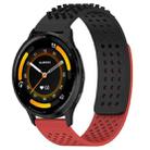 For Garmin Venu 3 22mm Holes Breathable 3D Dots Silicone Watch Band(Black+Red) - 1