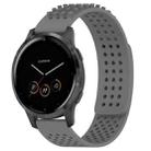 For Garmin Vivoactive 4 22mm Holes Breathable 3D Dots Silicone Watch Band(Grey) - 1
