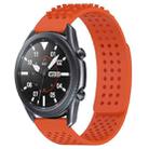 For Samsung Galaxy Watch3 45mm 22mm Holes Breathable 3D Dots Silicone Watch Band(Orange) - 1