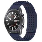 For Samsung Galaxy Watch3 45mm 22mm Holes Breathable 3D Dots Silicone Watch Band(Midnight Blue) - 1