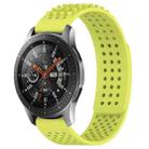 For Samsung Galaxy Watch 46mm 22mm Holes Breathable 3D Dots Silicone Watch Band(Lime Green) - 1