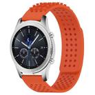 For Samsung Gear S3 Classic 22mm Holes Breathable 3D Dots Silicone Watch Band(Orange) - 1