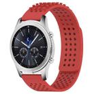 For Samsung Gear S3 Classic 22mm Holes Breathable 3D Dots Silicone Watch Band(Red) - 1