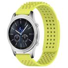 For Samsung Gear S3 Classic 22mm Holes Breathable 3D Dots Silicone Watch Band(Lime Green) - 1