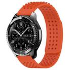 For Samsung Gear S3 Frontier 22mm Holes Breathable 3D Dots Silicone Watch Band(Orange) - 1