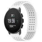 For SUUNTO 9 Peak Pro 22mm Holes Breathable 3D Dots Silicone Watch Band(White) - 1