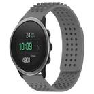 For SUUNTO 5 Peak 22mm Holes Breathable 3D Dots Silicone Watch Band(Grey) - 1