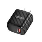 TE-005 USB3.0 QC3.0 18W 3A Interface Mobile Phone Fast Charger, US Plug(Black) - 1