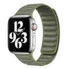 For  Apple Watch SE 2022 40mm Denim Magnetic Watch Band(Green) - 1