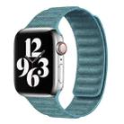 For  Apple Watch SE 2022 40mm Denim Magnetic Watch Band(Cyan) - 1