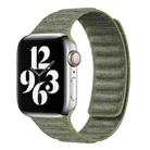 For Apple Watch SE 40mm Denim Magnetic Watch Band(Green) - 1