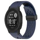 For Garmin Instinct 2S 20mm Folding Buckle Hole Silicone Watch Band(Midnight Blue) - 1