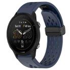 For Garmin Forerunner 955 22mm Folding Buckle Hole Silicone Watch Band(Midnight Blue) - 1