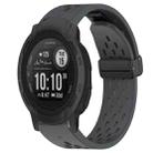 For Garmin Instinct 2 22mm Folding Buckle Hole Silicone Watch Band(Dark Gray) - 1