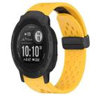 For Garmin Instinct 2 Hole Folding Buckle 22mm Silicone Watch Band(Yellow) - 1