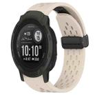 For Garmin Instinct 2 22mm Folding Buckle Hole Silicone Watch Band(Starlight Color) - 1