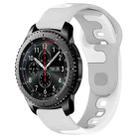 For Samsung Gear S3 Classic / Frontier 22mm Double Color Silicone Watch Band(Gray+White) - 1