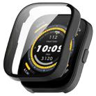 For Amazfit Bip 5 Tempered Film Integrated PC Watch Protective Case(Black) - 1