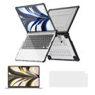 For MacBook Air 13.6 A2681 ENKAY Hat-Prince 3 in 1 Protective Bracket Case Cover Hard Shell with TPU Keyboard Film / PET Screen Protector, Version:US(Black) - 1