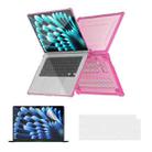 For MacBook Air 15.3 A2941 ENKAY Hat-Prince 3 in 1 Protective Bracket Case Cover Hard Shell with TPU Keyboard Film / PET Screen Protector, Version:EU(Pink) - 1