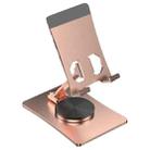 Aluminum Alloy Adjustable Folding Desktop Phone Holder(Rose Gold) - 1