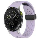 For Garmin MARQ Quick Release Holes Magnetic Buckle Silicone Watch Band(Purple) - 1