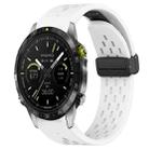 For Garmin Epix Pro Gen 2 47mm Quick Release Holes Magnetic Buckle Silicone Watch Band(White) - 1