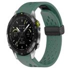 For Garmin Epix Pro Gen 2 47mm Quick Release Holes Magnetic Buckle Silicone Watch Band(Dark Green) - 1