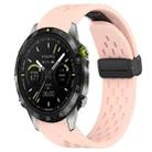 For Garmin Epix Pro Gen 2 47mm Quick Release Holes Magnetic Buckle Silicone Watch Band(Pink) - 1