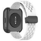 For Amazfit Bip 5 Folding Magnetic Clasp Silicone Watch Band(White) - 2