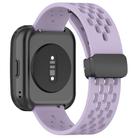 For Amazfit Bip 5 Folding Magnetic Clasp Silicone Watch Band(Purple) - 2